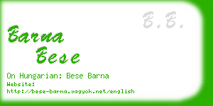 barna bese business card